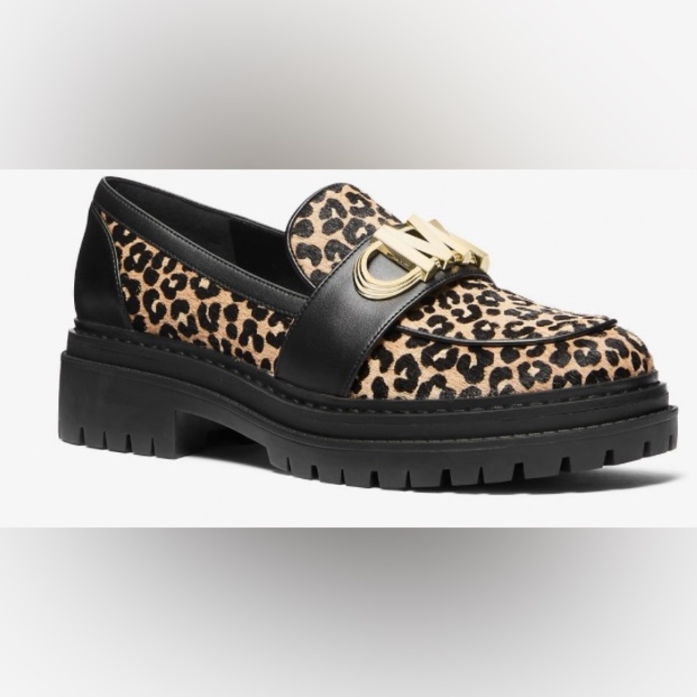 Michael Kors Parker Leopard Print Calf Hair Loafers
